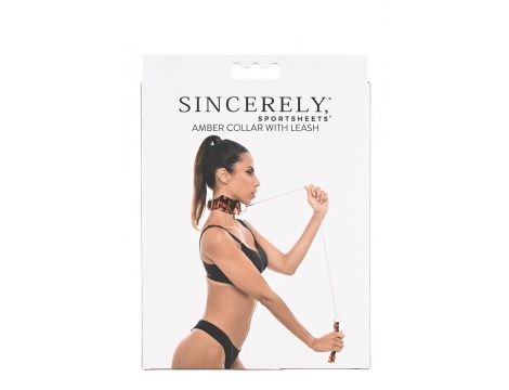 Obroża i smycz bursztynowa Sportsheets - 9
