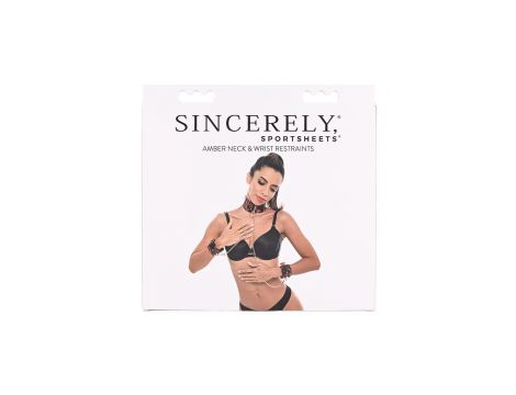 Wiązania na szyję i nadgarstki Sportsheets bursztynowe - 10