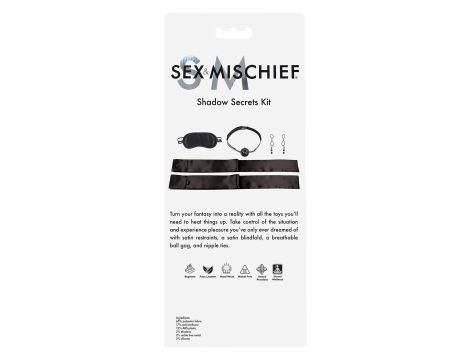 Zestaw Sportsheets Shadow Secrets z opaską i kneblem - 8