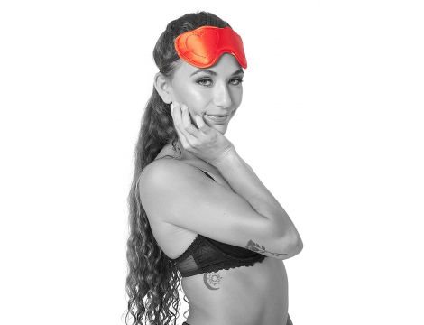 Opaska na oczy Sportsheets Amor satynowa czerwona
