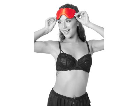 Opaska na oczy Sportsheets Amor satynowa czerwona - 4
