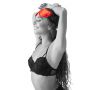 Opaska na oczy Sportsheets Amor satynowa czerwona - 8