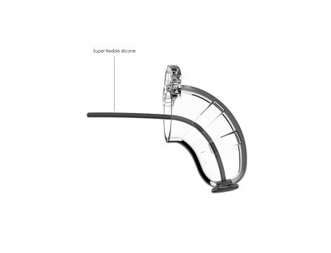 Pas cnoty ManCage Model 15 transparentny z rozszerzaczem cewki 20 cm - 3