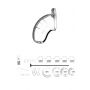 Pas cnoty ManCage Model 15 transparentny z rozszerzaczem cewki 20 cm - 3