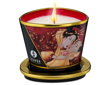 Świeca do masażu Shunga Romance truskawka szampan