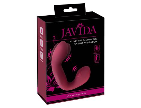 Wibrator króliczek Javida thumping shaking silikonowy 17 cm USB - 12