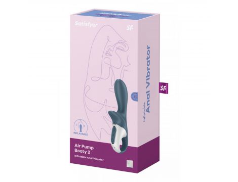 Nadmuchiwany wibrator analny Satisfyer Air Pump Booty 2 ciemnoszary USB