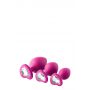 Zestaw korków analnych Flirts Dream Toys różowy z kamieniami - 2
