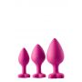 Zestaw korków analnych Flirts Dream Toys różowy z kamieniami - 3