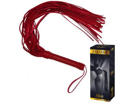 Długi czerwony bicz skórzany Alive 69 cm - 4