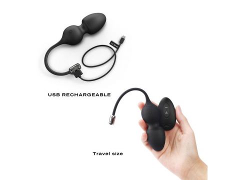 Kulki gejszy wibrujące Dorcel Love Balls czarne USB 9 cm - 4