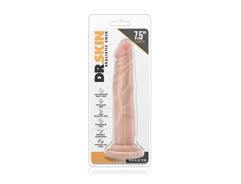 Realistyczne dildo Blush Dr Skin Basic beżowe 19 cm PVC - 7