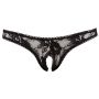 Stringi z otwartym kroczem Cottelli Lingerie czarne XL - 18