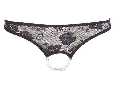 Lace String Pearls black XL - 10