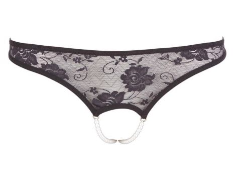 Lace String Pearls black XL - 13