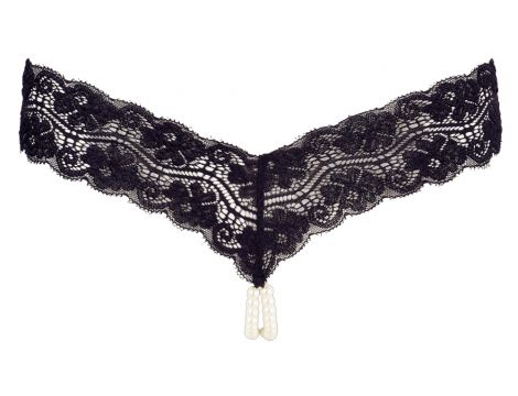 Stringi z naszyjnikiem pereł Cottelli LINGERIE - 11