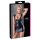 Sukienka mini wet look Cottelli PARTY czarna z zamkiem L