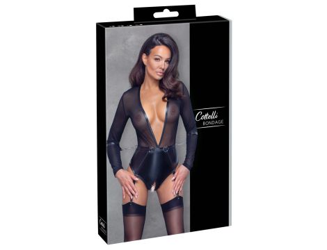 Body bondage Cottelli BONDAGE czarny XL z kajdankami
