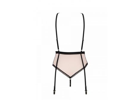 Body z pasem do pończoch Lilines Obsessive różowe L/XL - 6