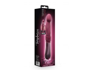 Dildo z pchnięciem Temptasia Trixie winne silikonowe 25 cm