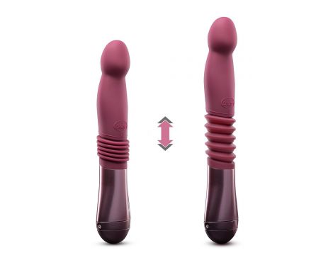 Dildo z pchnięciem Temptasia Trixie winne silikonowe 25 cm - 2