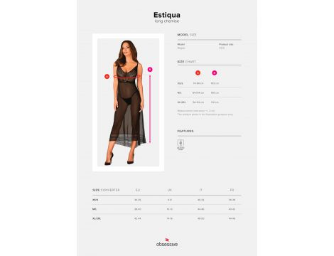 Długa koszulka Estiqua Obsessive XL/2XL - 7