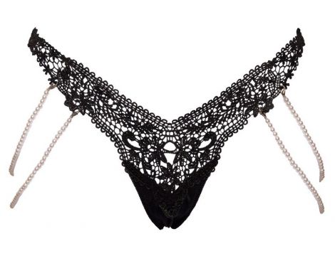 Stringi z perłami Cottelli LINGERIE M/L - 11