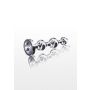 Korek analny Diamond Star Beads srebrny 13 cm - 2