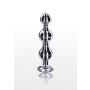Korek analny Diamond Star Beads srebrny 13 cm - 3