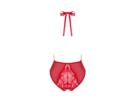 Body koronkowe Dagmarie z otwartym krokiem Obsessive czerwone M/L - 6