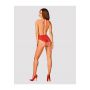 Body koronkowe Dagmarie z otwartym krokiem Obsessive czerwone M/L - 5