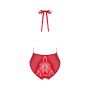 Body koronkowe Dagmarie z otwartym krokiem Obsessive czerwone M/L - 7