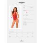 Body koronkowe Dagmarie z otwartym krokiem Obsessive czerwone M/L - 8
