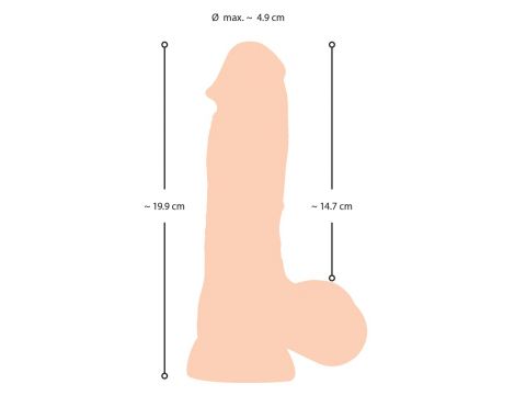 Dildo realistyczne Nature Skin z ruchomą skórą 19,9 cm TPE - 3