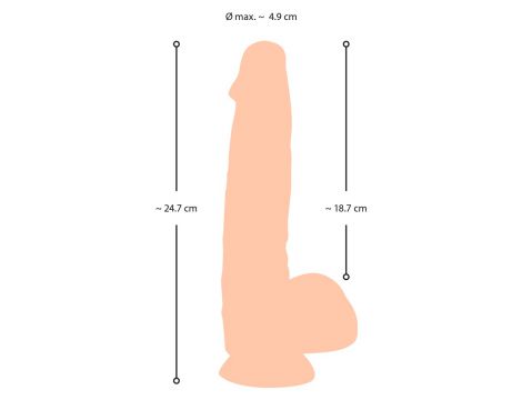 Dildo realistyczne z ruchomą skórą Nature Skin 25 cm - 3