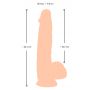Dildo realistyczne z ruchomą skórą Nature Skin 25 cm - 4