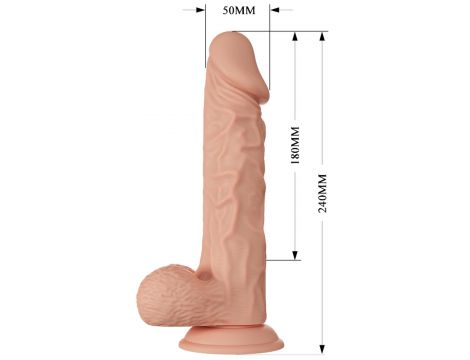 Wibrator realistyczny Baile z jądrami i przyssawką 24 cm - 10