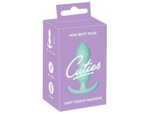 Korek analny mini silikonowy Cuties zielony 8 cm