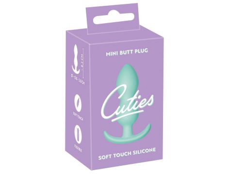 Korek analny mini silikonowy Cuties zielony 8 cm