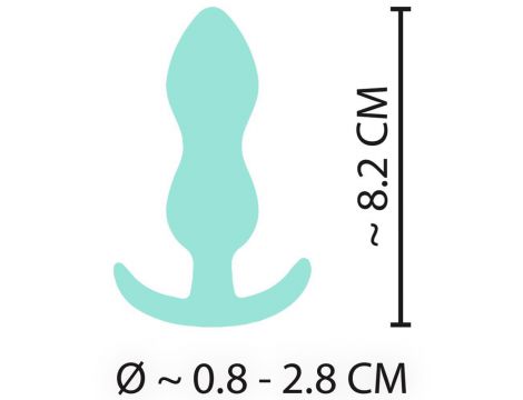 Korek analny mini silikonowy Cuties zielony 8 cm - 15