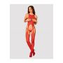 Bodystocking Obsessive N122 czerwony S/M/L - 4