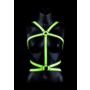 Uprząż body Ouch! świecąca w ciemności neon zielona czarna S/M - 3