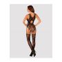 Bodystocking Obsessive F239 z otwartym krokiem czarne S/M/L - 5
