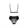 Body koronkowe Obsessive Maderris czarne XS/S - 7