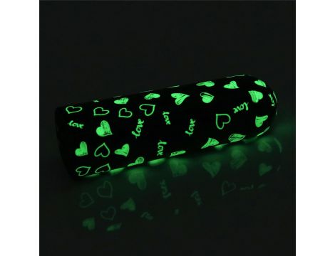 Mini wibrator Lovetoy serce świecący w ciemności ładowalny zielony 8cm - 15