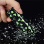 Mini wibrator Lovetoy serce świecący w ciemności ładowalny zielony 8cm - 11