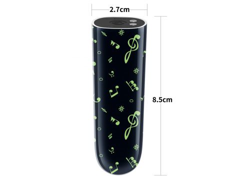 Mini wibrator ładowalny świecący w ciemności Lovetoy zielony 8 cm - 2