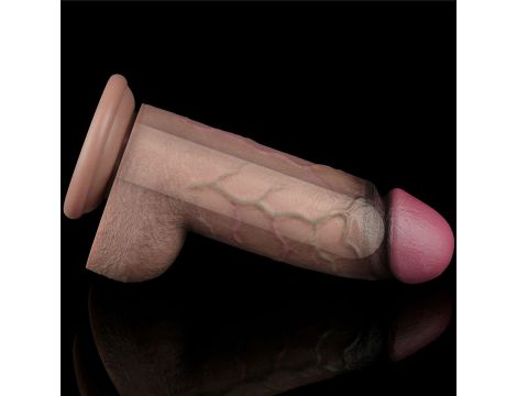 Dildo realistyczne dwuwarstwowe silikonowe Lovetoy 24 cm - 11