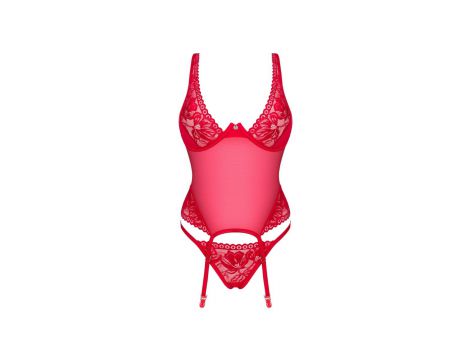 Gorset i stringi Lacelove Obsessive czerwony M/L - 7