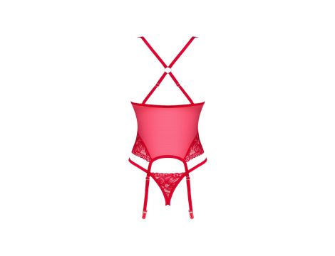 Gorset i stringi Lacelove Obsessive czerwony M/L - 8